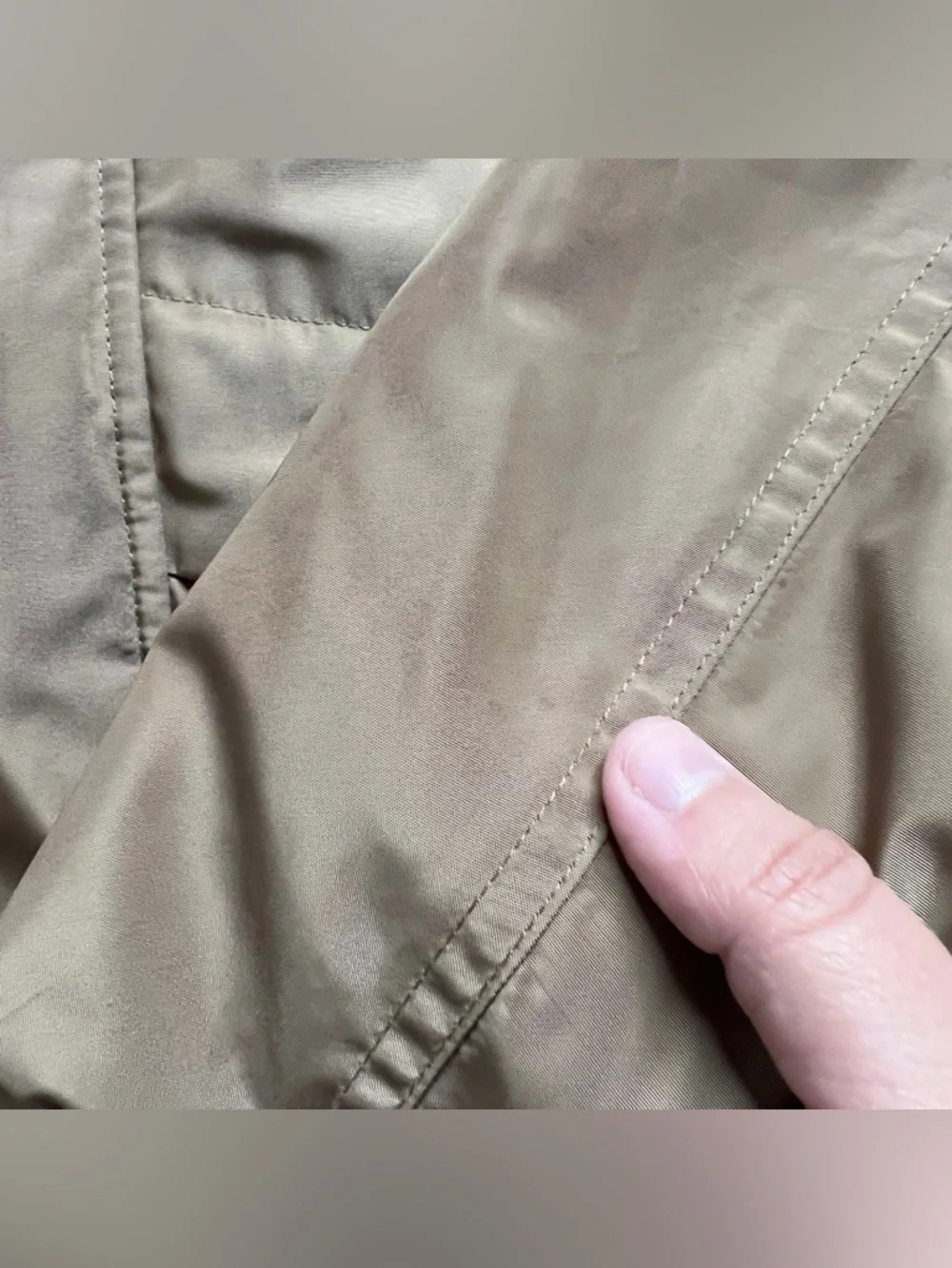 Cole Haan Khaki Packable Jacket Utility Preppy Minimalist Old Money Capsule Sz S